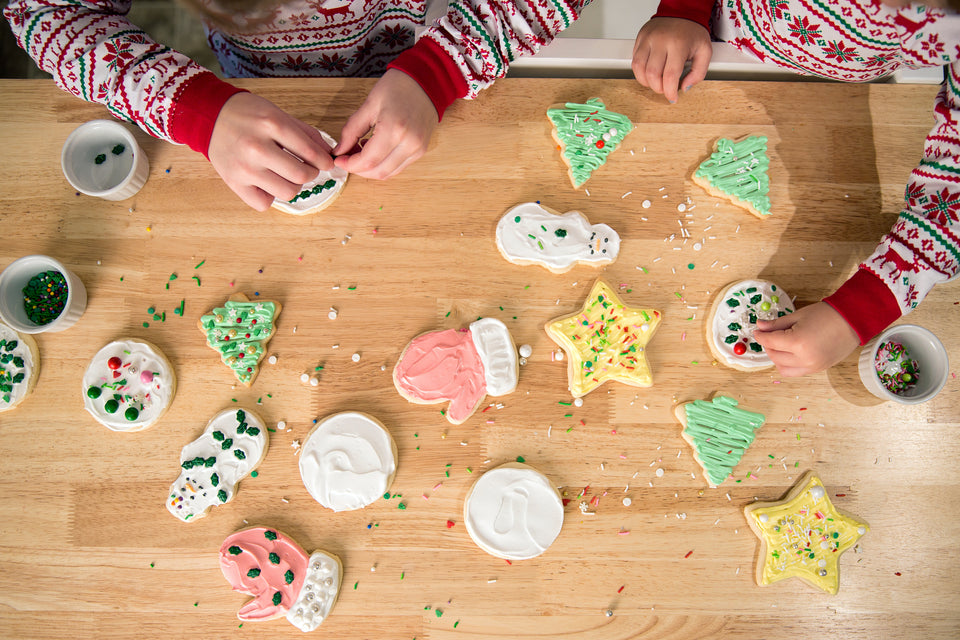 Children making decorative cookies